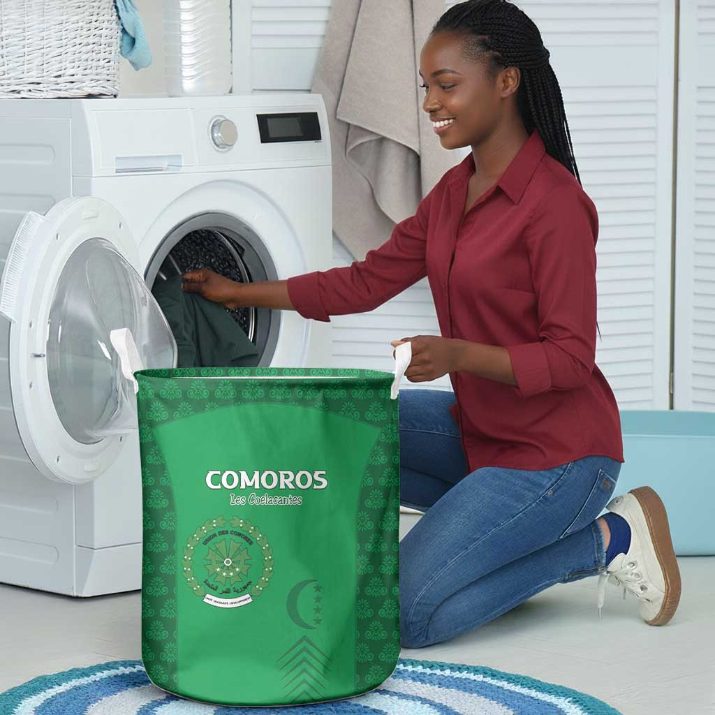 Comoros Football Laundry Basket Go Champions Green Les Coelacantes - African Pride