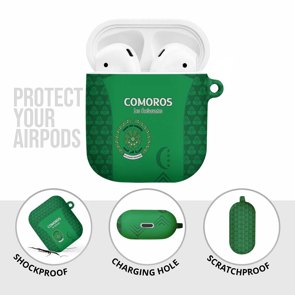 Comoros Football AirPods Case Go Champions Green Les Coelacantes - African Pride
