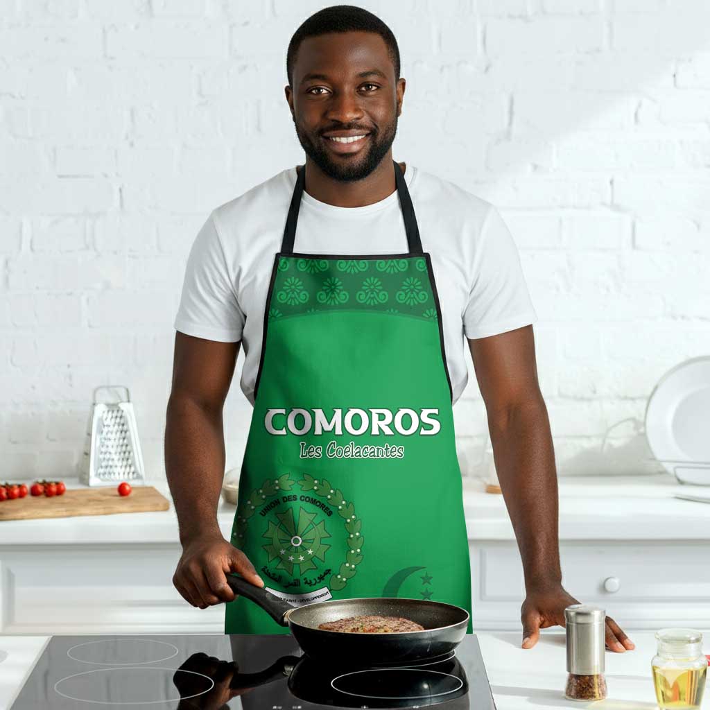 Comoros Football Apron Go Champions Green Les Coelacantes - African Pride