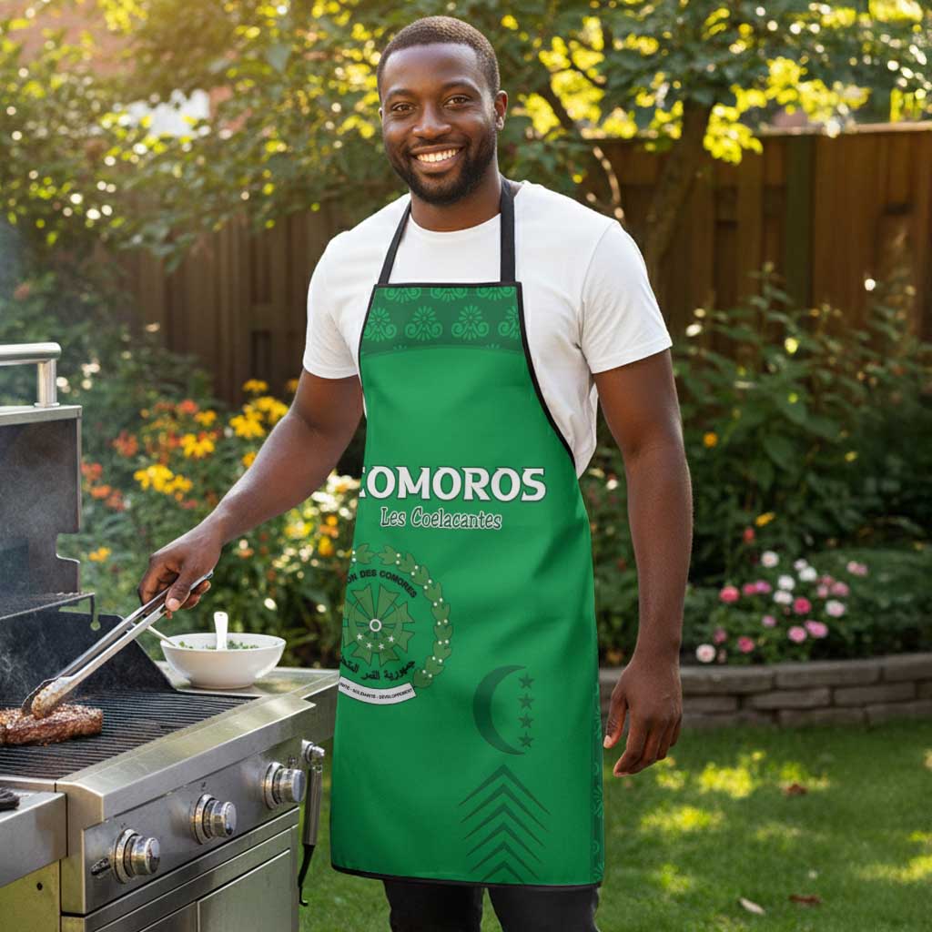 Comoros Football Apron Go Champions Green Les Coelacantes - African Pride