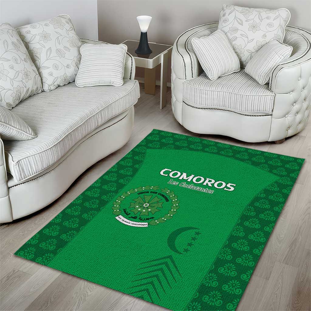 Comoros Football Area Rug Go Champions Green Les Coelacantes - African Pride