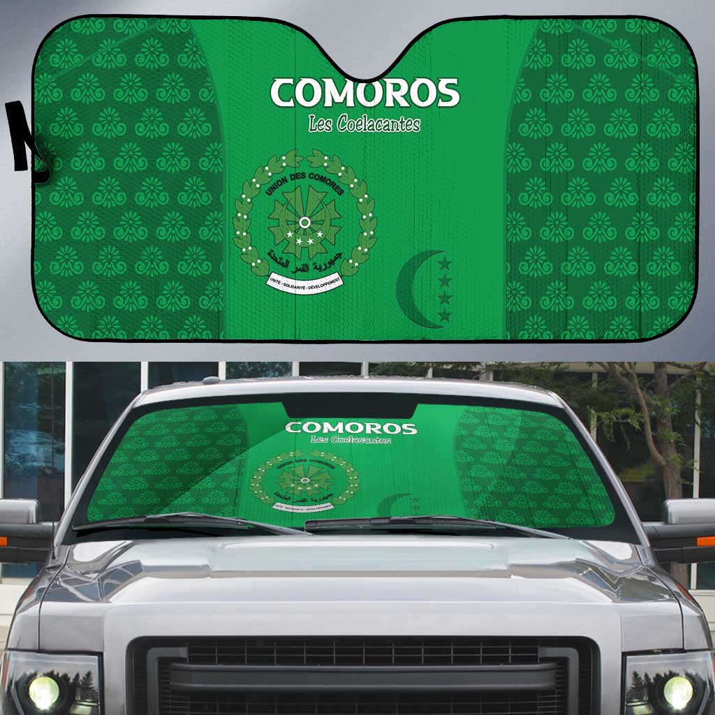 Comoros Football Auto Sun Shade Go Champions Green Les Coelacantes - African Pride