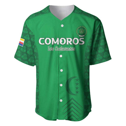 Custom Comoros Football Baseball Jersey Go Champions Green Les Coelacantes LT15