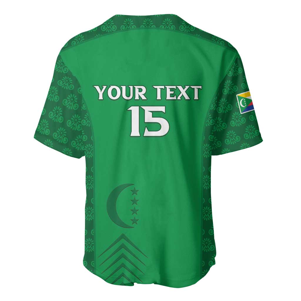Custom Comoros Football Baseball Jersey Go Champions Green Les Coelacantes LT15