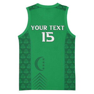 Custom Comoros Football Basketball Jersey Go Champions Green Les Coelacantes - African Pride