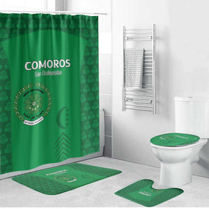Comoros Football Bathroom Set Go Champions Green Les Coelacantes - African Pride