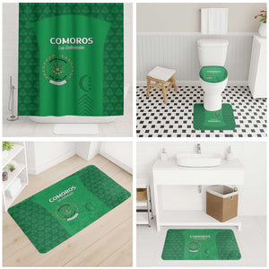 Comoros Football Bathroom Set Go Champions Green Les Coelacantes - African Pride