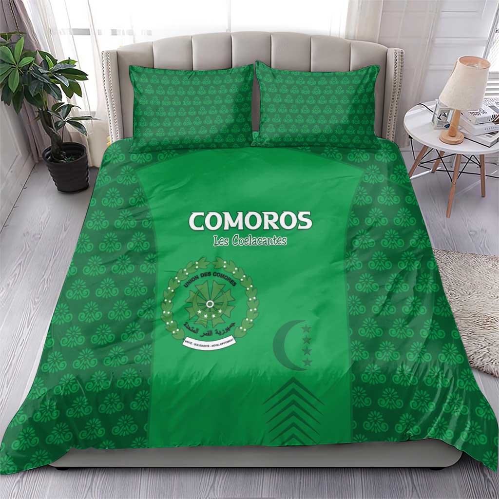 Comoros Football Bedding Set Go Champions Green Les Coelacantes - African Pride