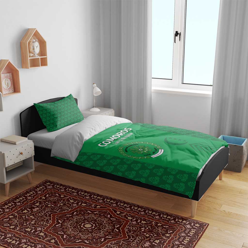 Comoros Football Bedding Set Go Champions Green Les Coelacantes - African Pride