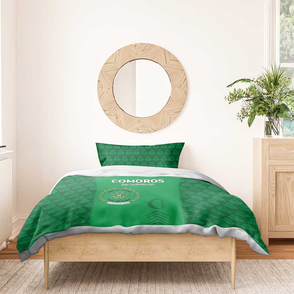 Comoros Football Bedding Set Go Champions Green Les Coelacantes - African Pride