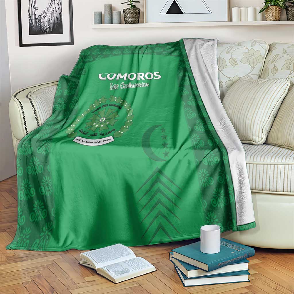 Comoros Football Blanket Go Champions Green Les Coelacantes - African Pride