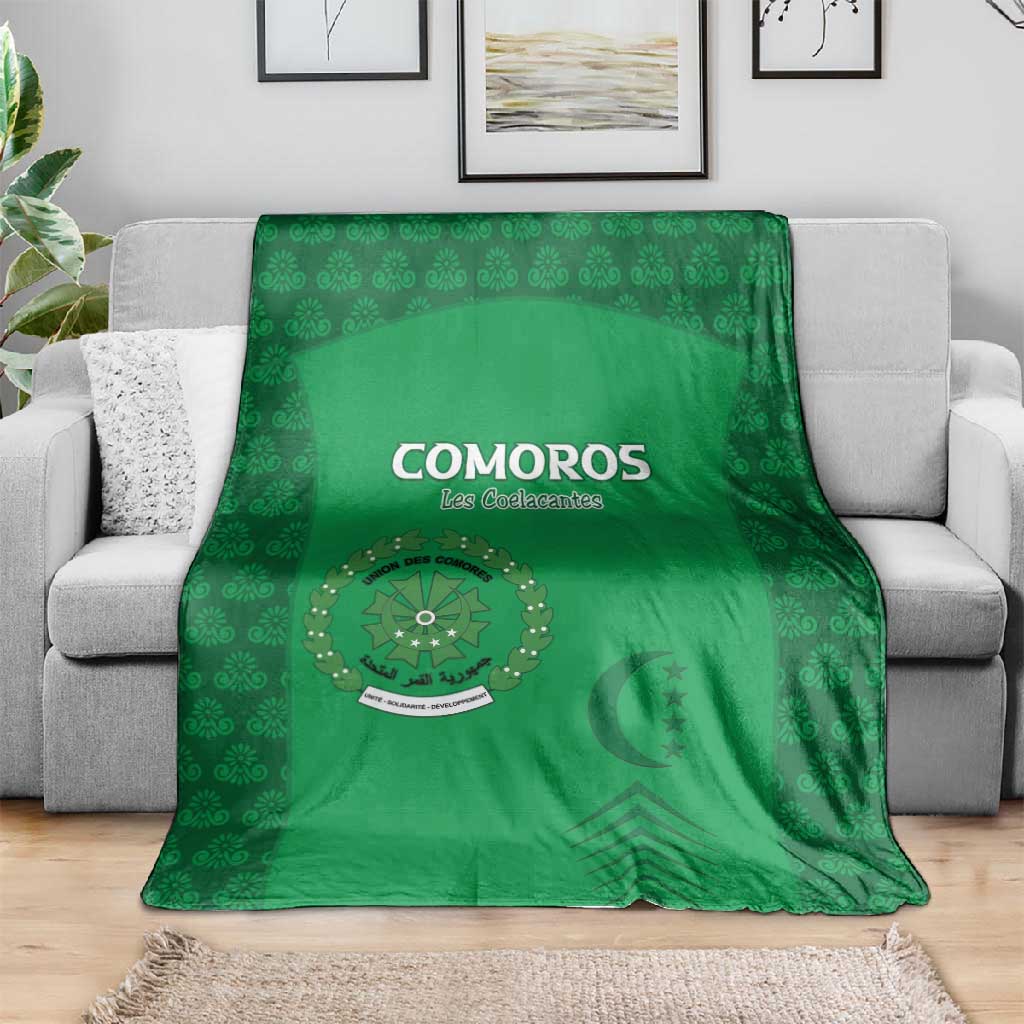 Comoros Football Blanket Go Champions Green Les Coelacantes - African Pride