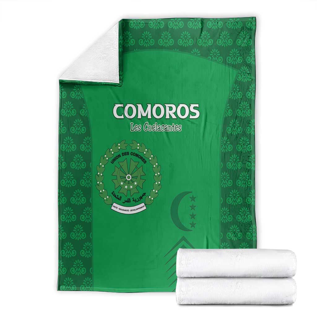 Comoros Football Blanket Go Champions Green Les Coelacantes - African Pride