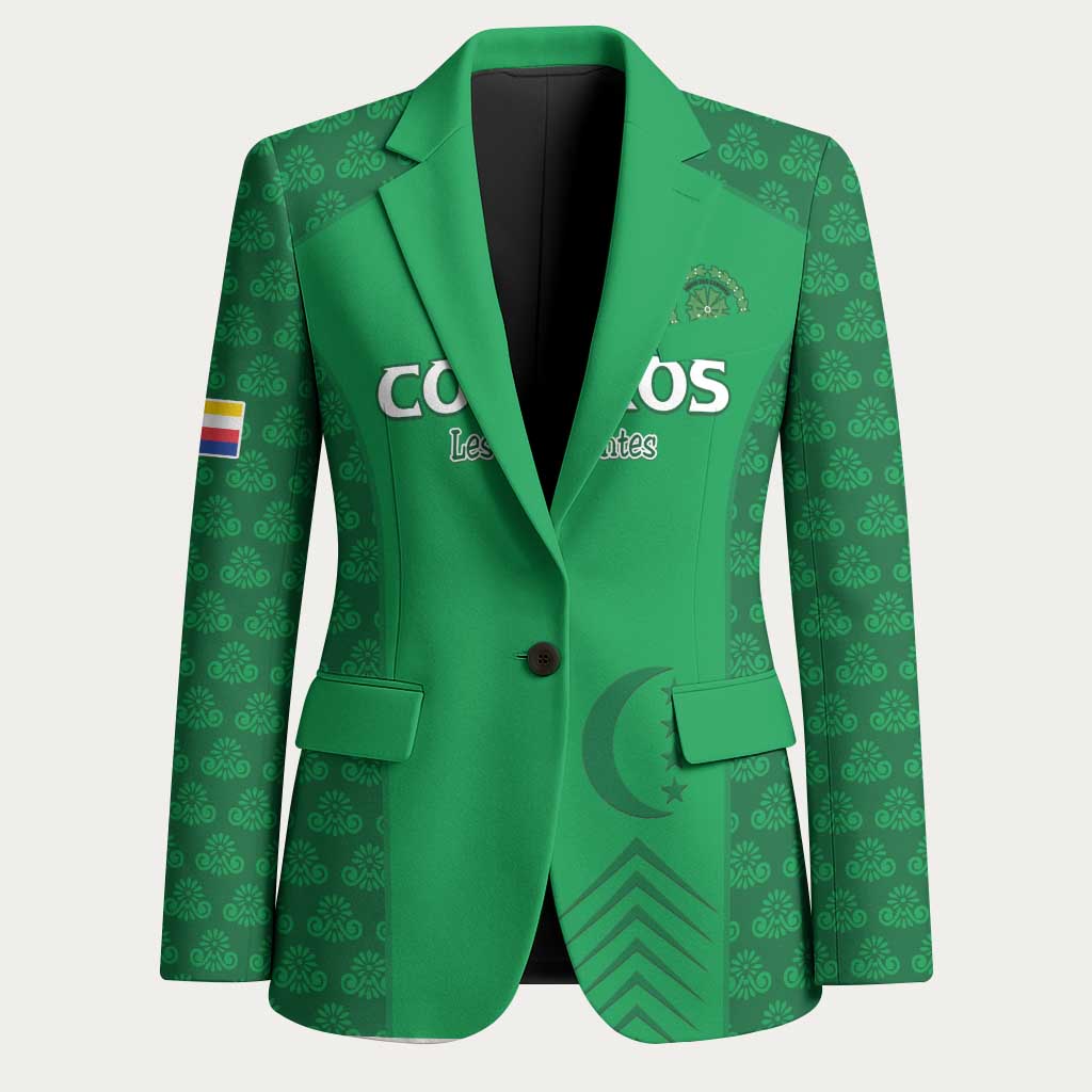Custom Comoros Football Blazer Go Champions Green Les Coelacantes - African Pride