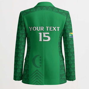 Custom Comoros Football Blazer Go Champions Green Les Coelacantes - African Pride