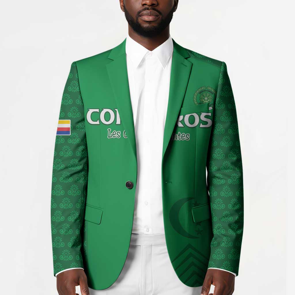 Custom Comoros Football Blazer Go Champions Green Les Coelacantes - African Pride