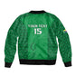 Custom Comoros Football Bomber Jacket Go Champions Green Les Coelacantes - African Pride