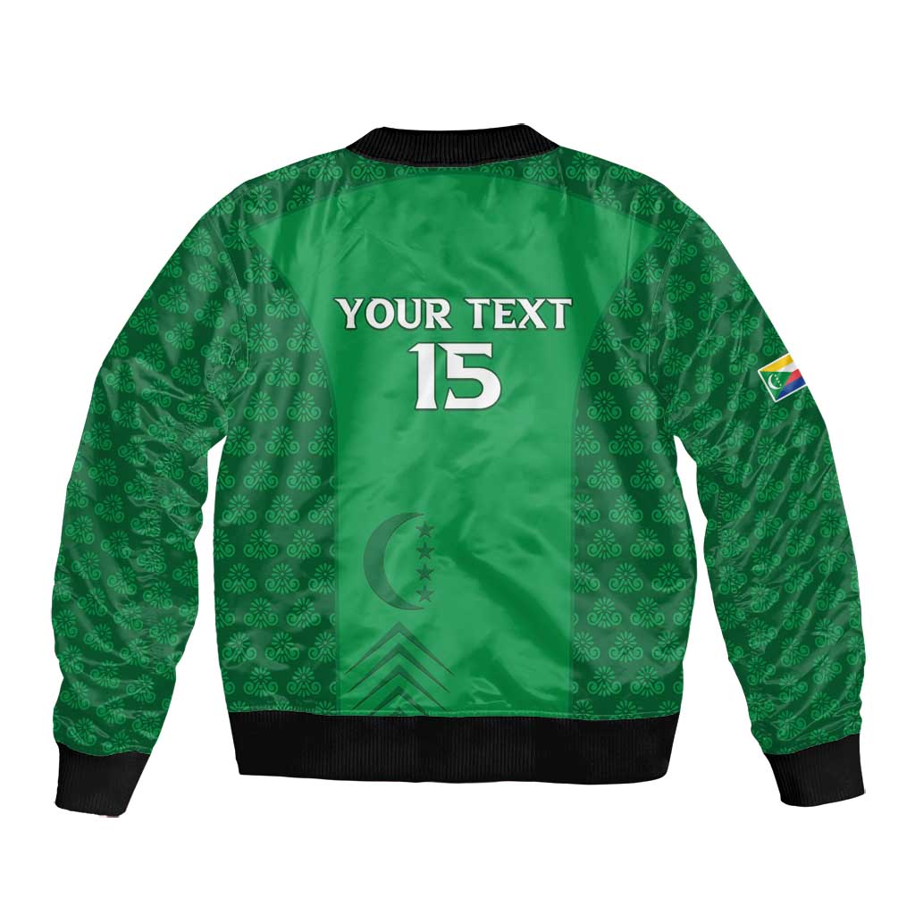 Custom Comoros Football Bomber Jacket Go Champions Green Les Coelacantes - African Pride