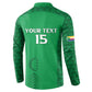 Custom Comoros Football Button Sweatshirt Go Champions Green Les Coelacantes