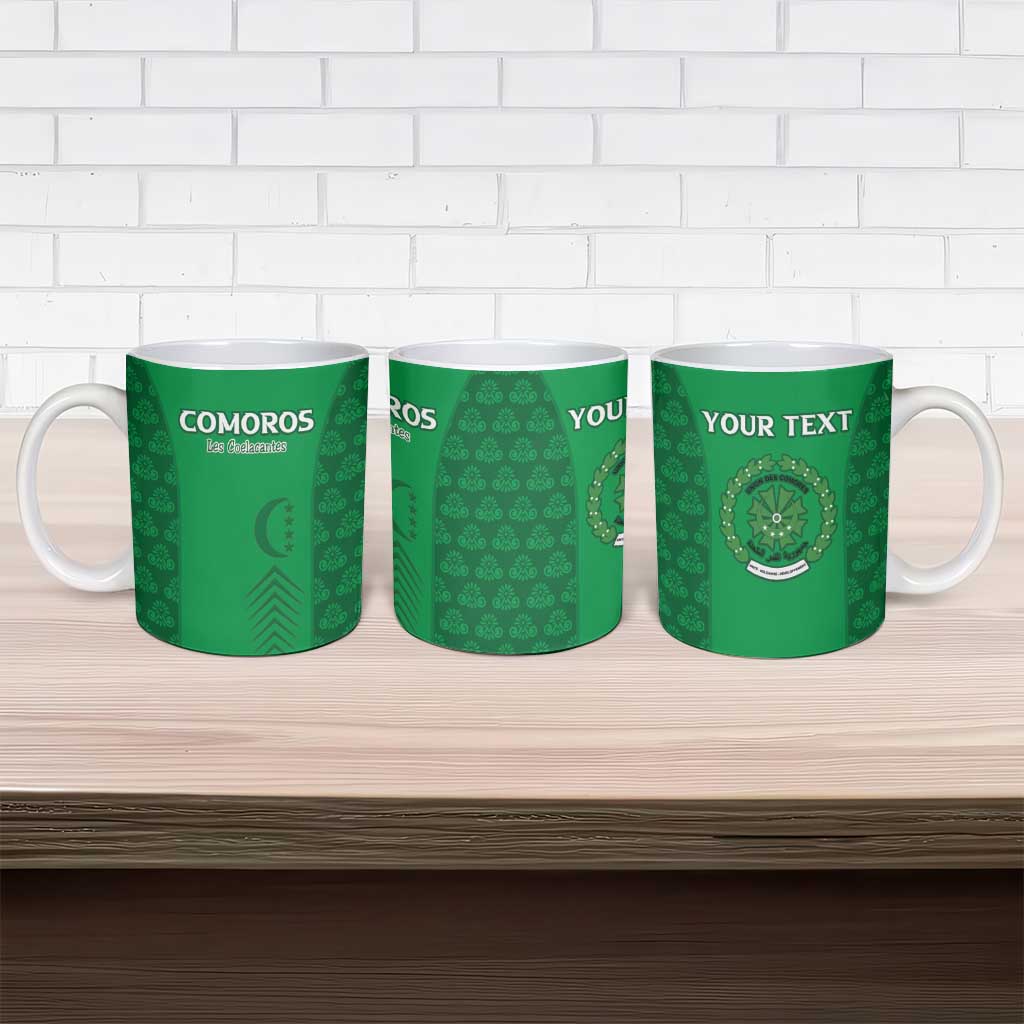 Custom Comoros Football Ceramic Mug Go Champions Green Les Coelacantes - African Pride