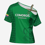 Custom Comoros Football Cross Shoulder Shirt Go Champions Green Les Coelacantes - African Pride