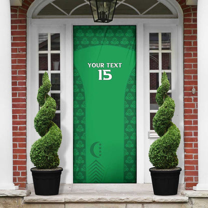 Custom Comoros Football Door Cover Go Champions Green Les Coelacantes - African Pride