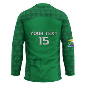 Custom Comoros Football Hockey Jersey Go Champions Green Les Coelacantes - African Pride
