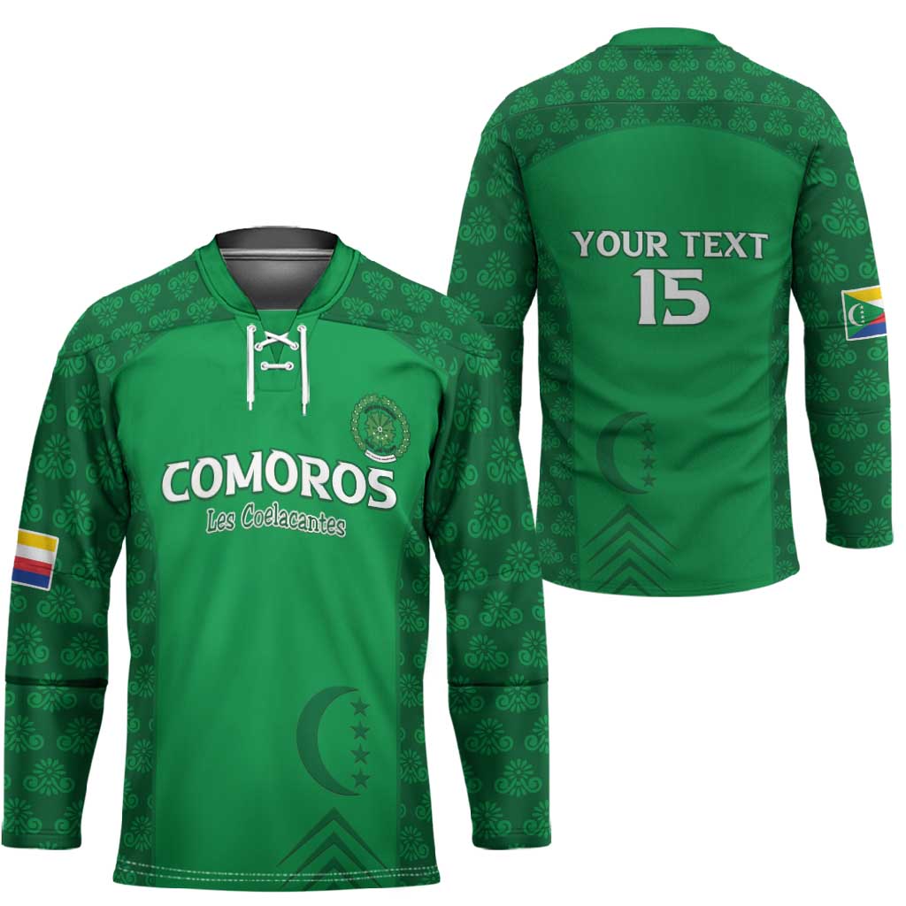 Custom Comoros Football Hockey Jersey Go Champions Green Les Coelacantes - African Pride