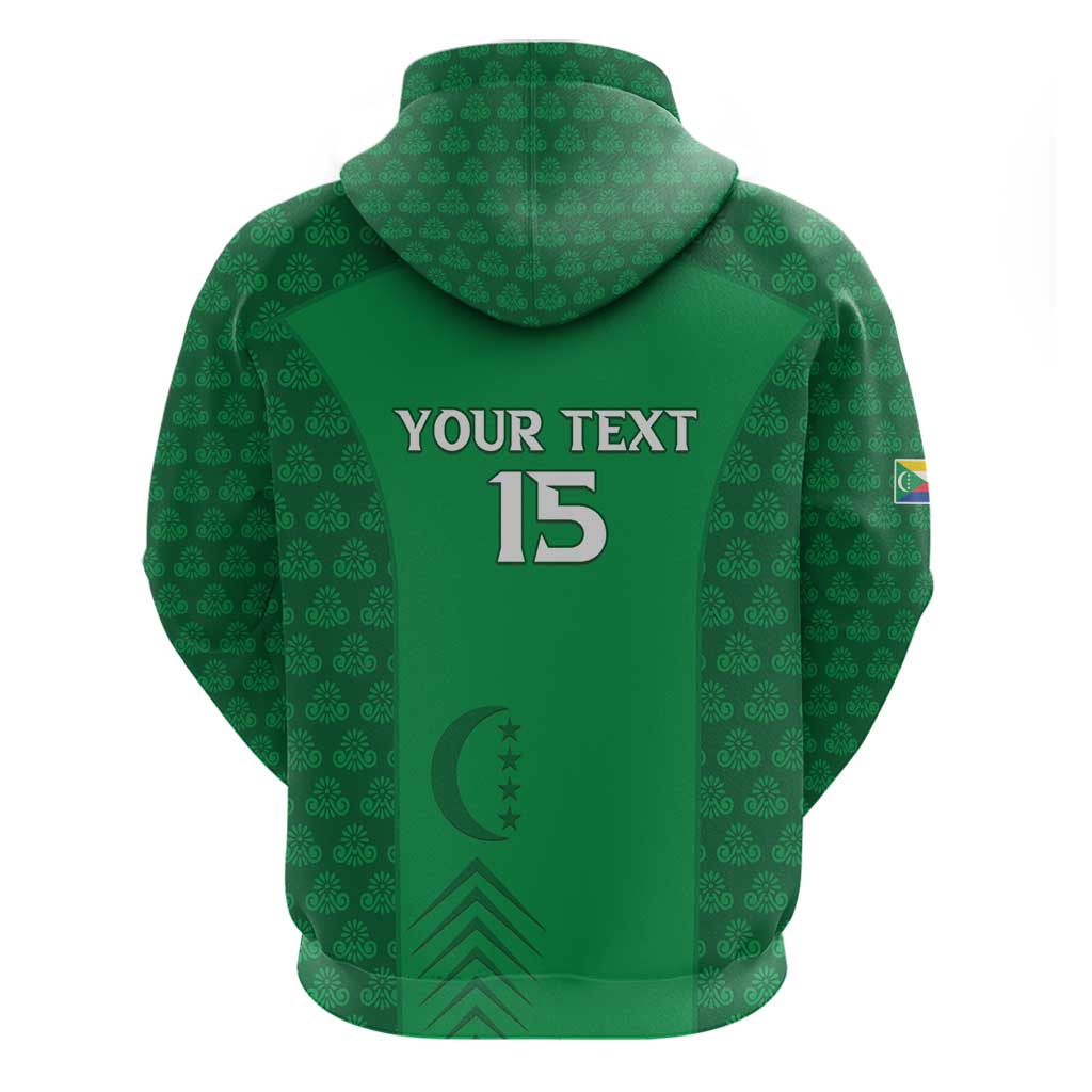 Custom Comoros Football Hoodie Go Champions Green Les Coelacantes - African Pride