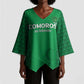 Custom Comoros Football Kimono Sleeve Blouse Go Champions Green Les Coelacantes - African Pride