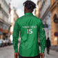 Custom Comoros Football Long Sleeve Button Shirt Go Champions Green Les Coelacantes - African Pride