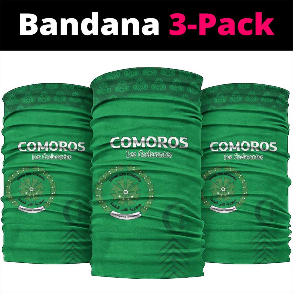 Comoros Football Neck Gaiter Go Champions Green Les Coelacantes - African Pride
