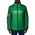 Custom Comoros Football Padded Jacket Go Champions Green Les Coelacantes - African Pride