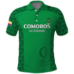 Custom Comoros Football Polo Shirt Go Champions Green Les Coelacantes LT15