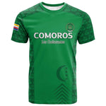 Custom Comoros Football T shirt Go Champions Green Les Coelacantes LT15
