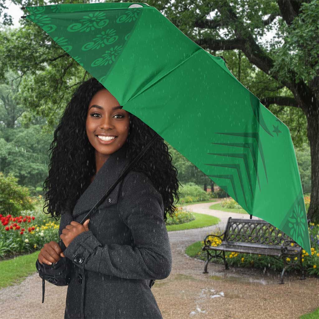 Comoros Football Umbrella Go Champions Green Les Coelacantes - African Pride