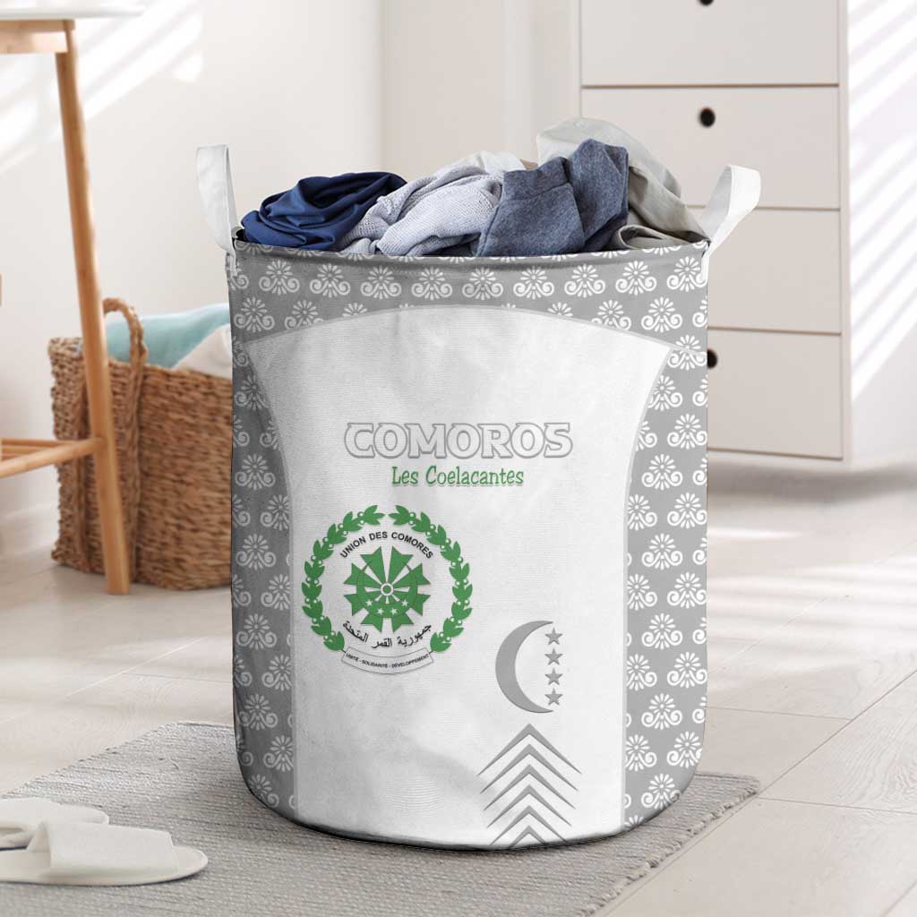 Comoros Football Laundry Basket Go Champions White Les Coelacantes - African Pride