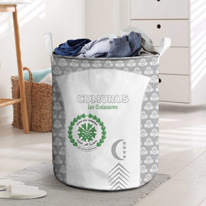 Comoros Football Laundry Basket Go Champions White Les Coelacantes - African Pride