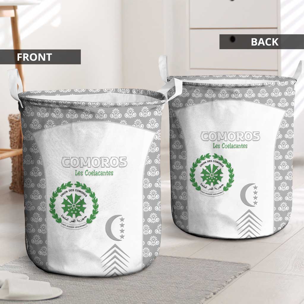 Comoros Football Laundry Basket Go Champions White Les Coelacantes - African Pride