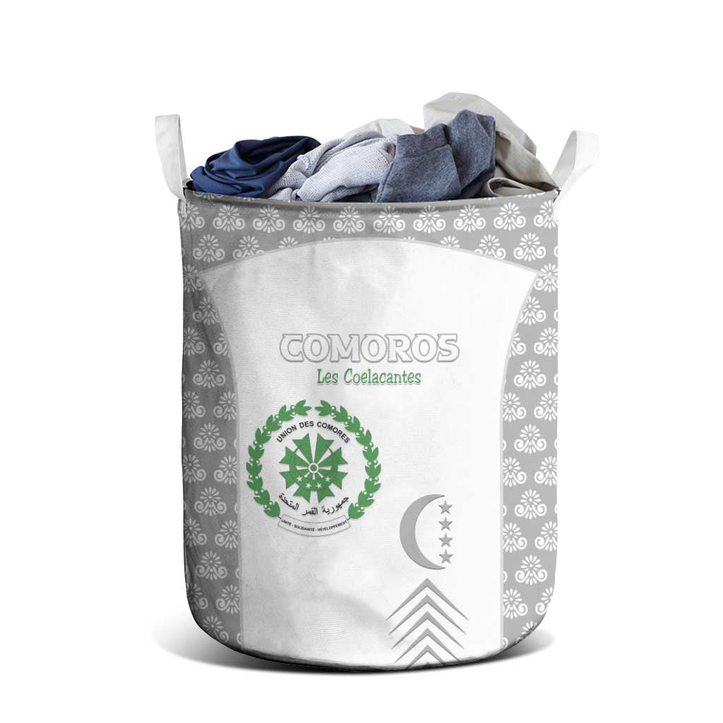 Comoros Football Laundry Basket Go Champions White Les Coelacantes - African Pride