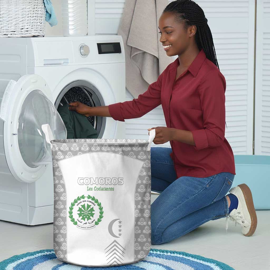 Comoros Football Laundry Basket Go Champions White Les Coelacantes - African Pride