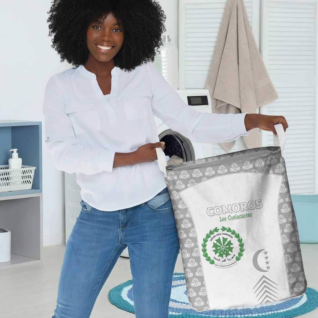 Comoros Football Laundry Basket Go Champions White Les Coelacantes - African Pride