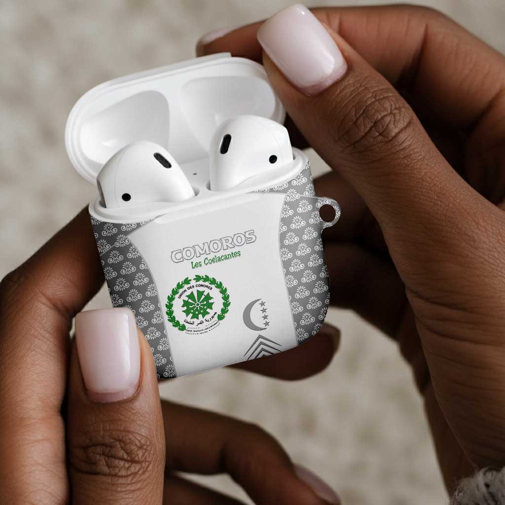 Comoros Football AirPods Case Go Champions White Les Coelacantes - African Pride