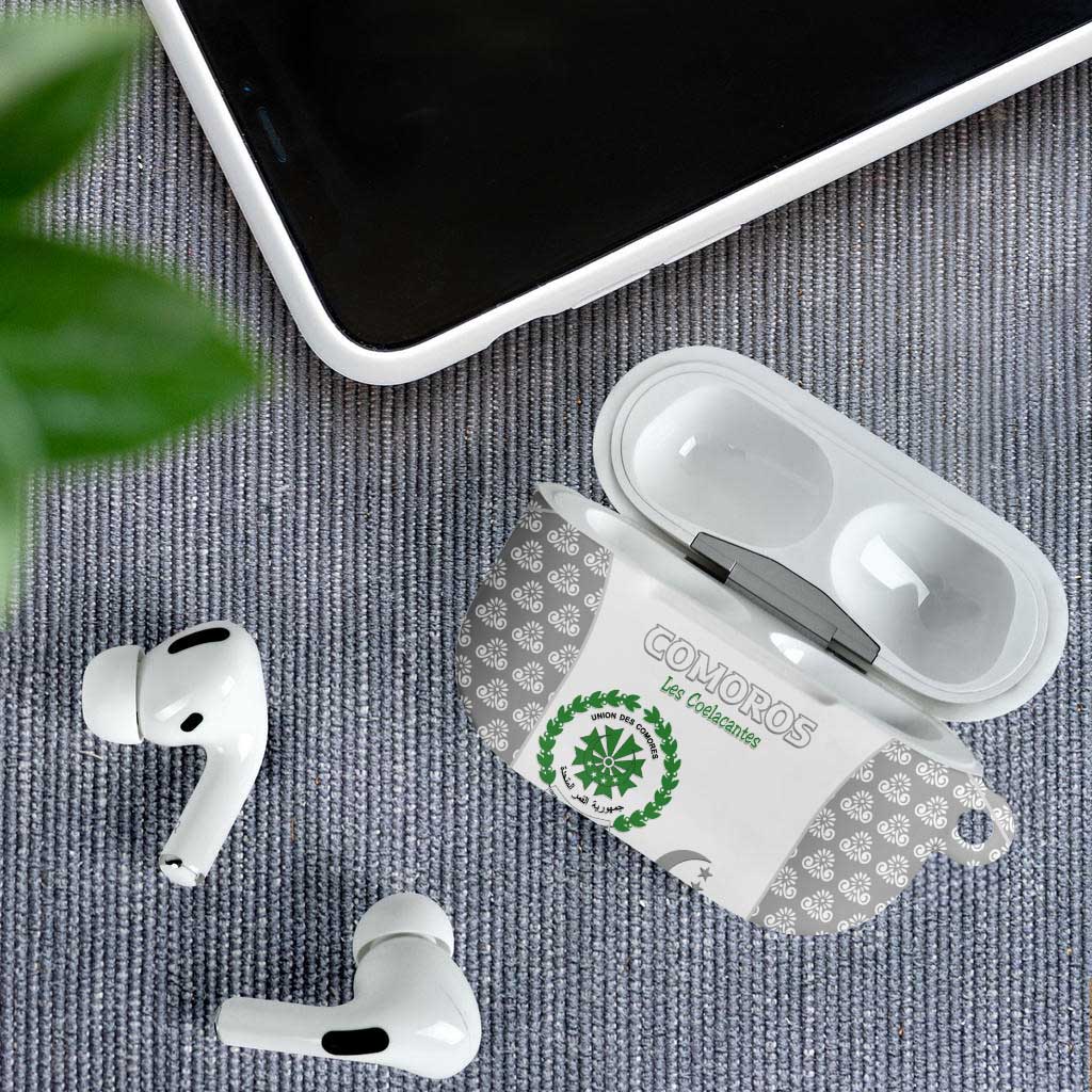 Comoros Football AirPods Case Go Champions White Les Coelacantes - African Pride