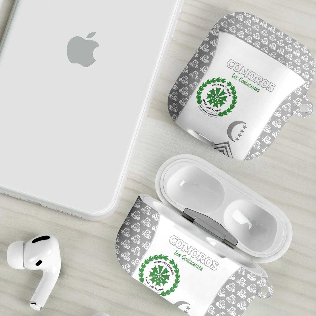 Comoros Football AirPods Case Go Champions White Les Coelacantes - African Pride