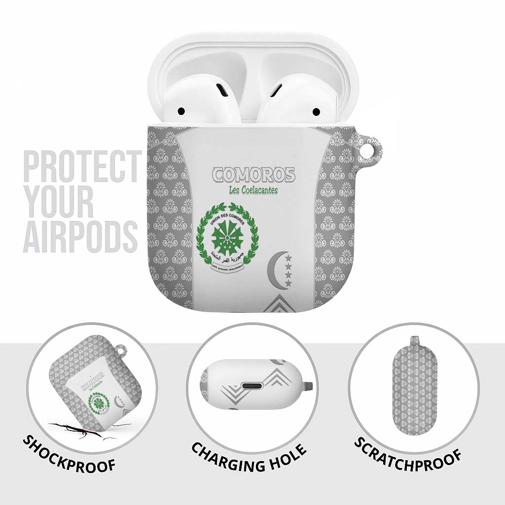Comoros Football AirPods Case Go Champions White Les Coelacantes - African Pride