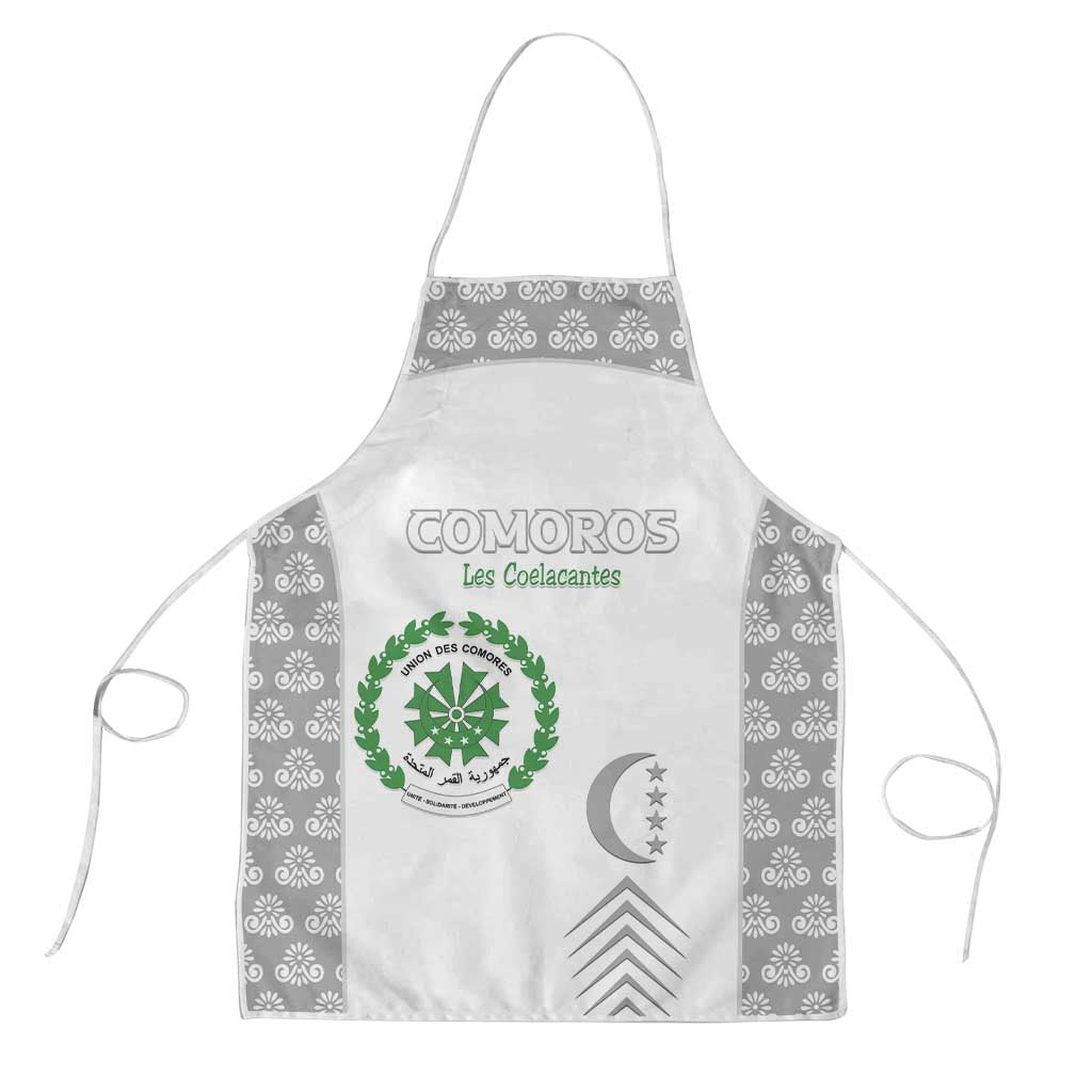 Comoros Football Apron Go Champions White Les Coelacantes - African Pride