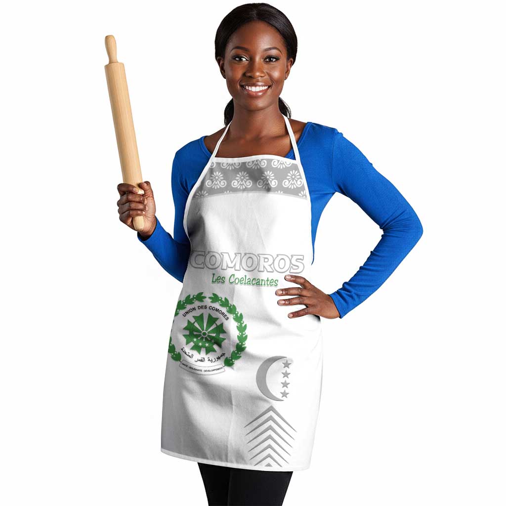 Comoros Football Apron Go Champions White Les Coelacantes - African Pride