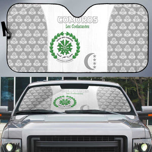 Comoros Football Auto Sun Shade Go Champions White Les Coelacantes - African Pride
