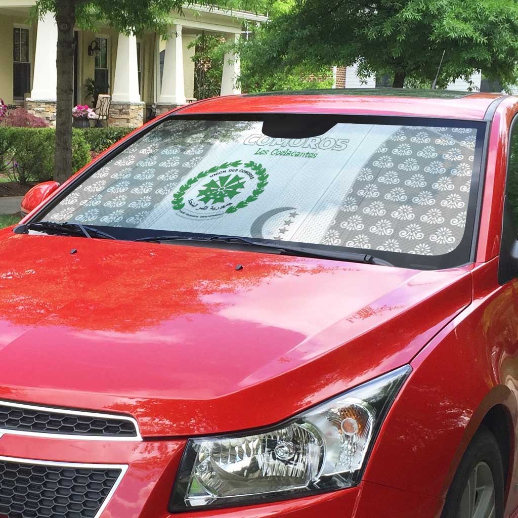 Comoros Football Auto Sun Shade Go Champions White Les Coelacantes - African Pride